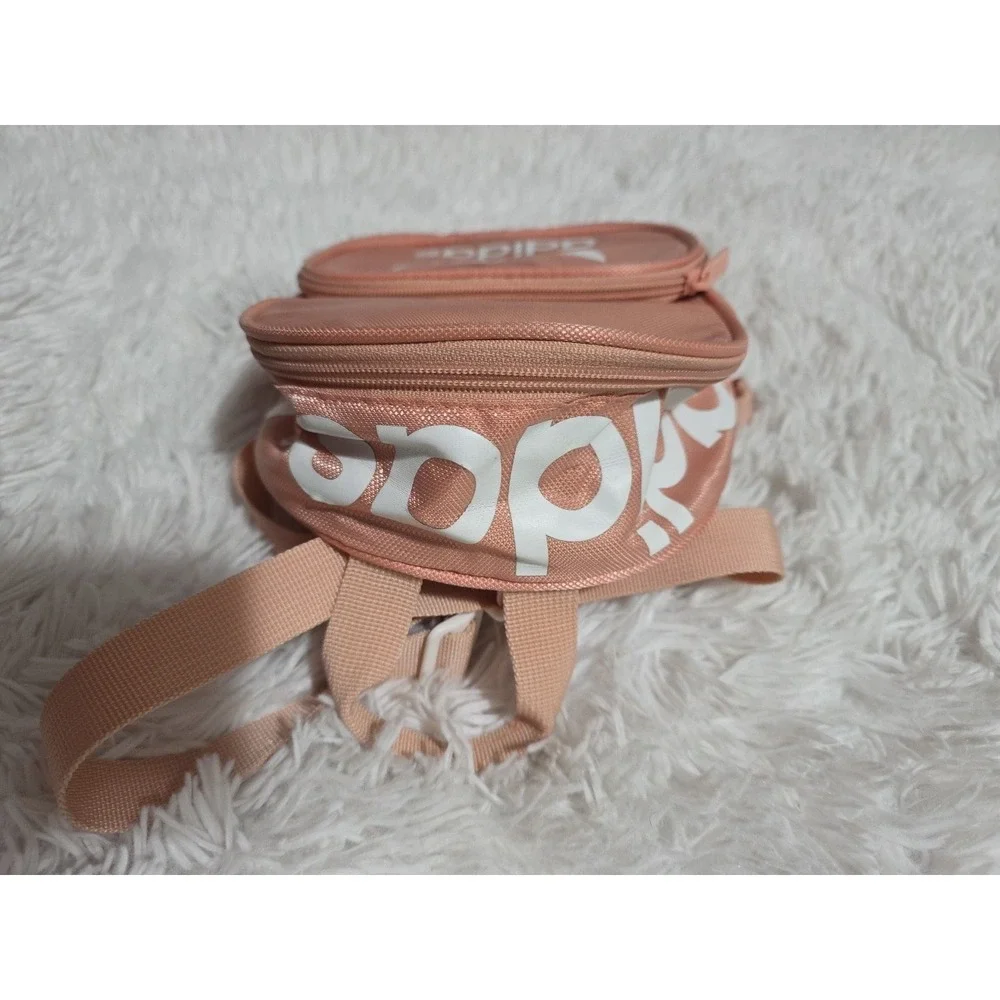 Adidas Small‎ Pink Bookbag, Purse, With Pockets And Key Holder
